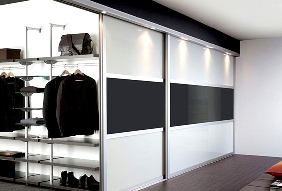 Modern Sliding Black and White Wardrobes 