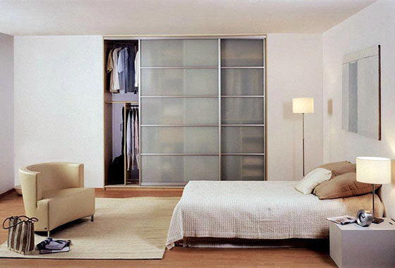 Modern Glass Sliding Wardrobe