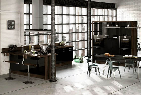 Modern Style Black Gloss Kitchen
