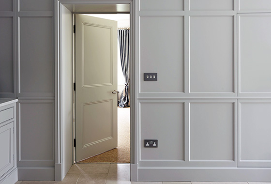 Light Grey wall panelling